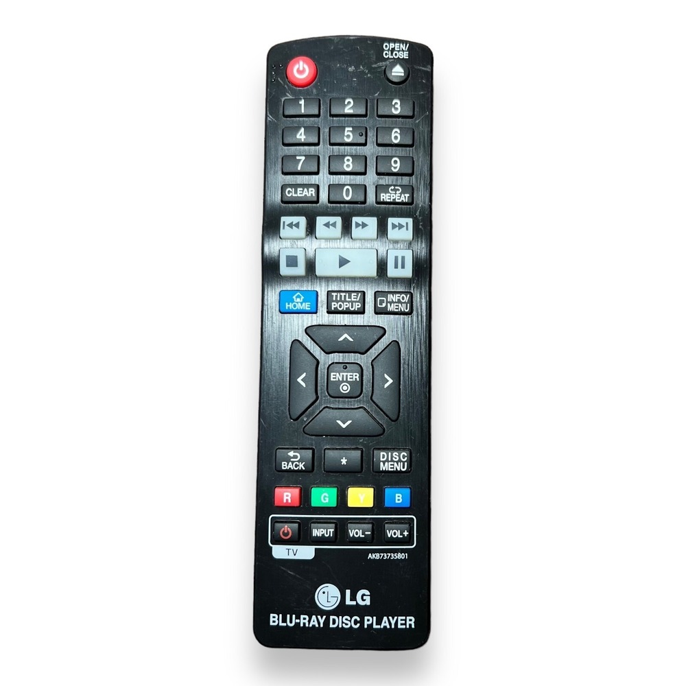LG AKB73735801 OEM Blu-Ray Player Remote Control Replacement Black